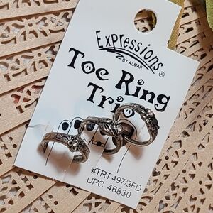 Trio Toe Rings For Sale